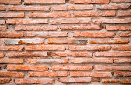 red brick block wall texture old background with copy spaceの写真素材