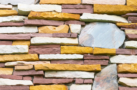 stone wall brick texture sandstone bricks wall backgroundの写真素材