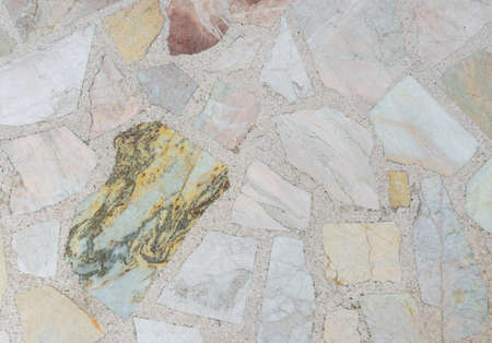 stone marble crap cover on terrazzo flooring. vintage texture old for background image horizontal