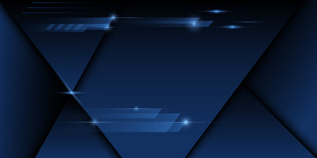 abstract triangle science futuristic technology concept. of light  rays stripes light over dark blue backgroundのイラスト素材