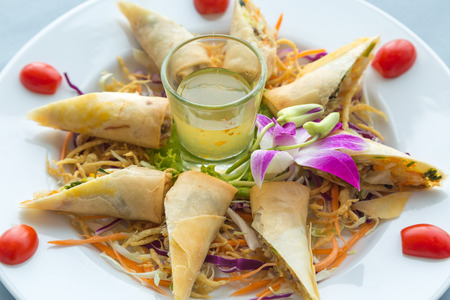 Vietnamese Cuisine Deep fried spring roll popular food