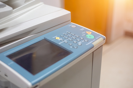 close up on copier in the office for business people workplaceの写真素材