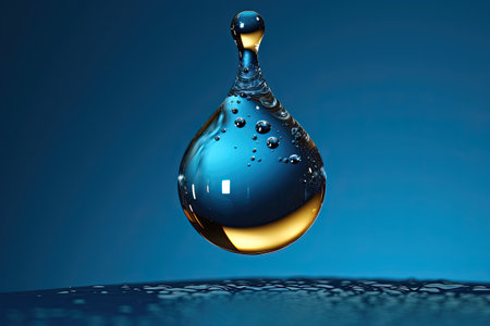Drop of water. idea to conserve water sources. Generative AIの素材
