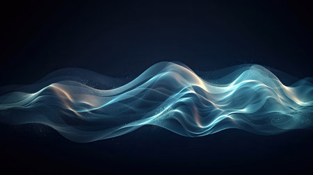 Futuristic wave. Digital technology. Big data. Copyspace for your text. Generative aiの素材