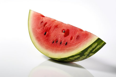 Watermelon and sliced watermelon isolated on white background. Generative Aiの素材