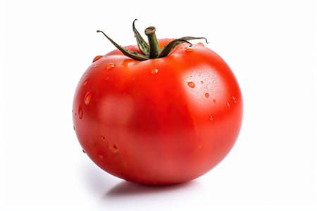 Red Tomato isolated on white background. Generative Aiの素材