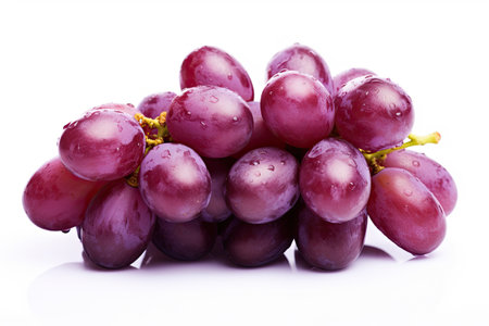 Fresh grapes isolated on white background. Generative Aiの素材