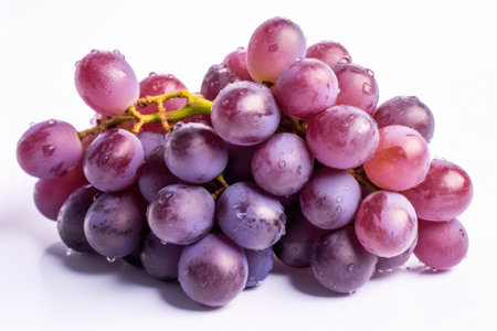 Fresh grapes isolated on white background. Generative Aiの素材