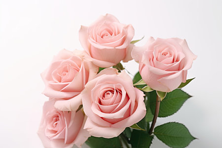Pink rose flower isolated on white background. Genaretive Aiの素材