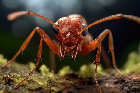 Ant, Leaf-cutter ant carrying leaves in green nature. Genaretive Aiの素材