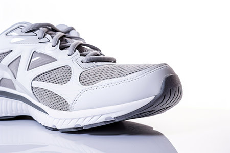 Sports shoes on white background. Generative AIの素材