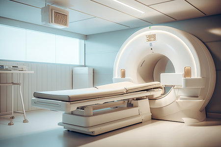 CT Scan, Medical CT or MRI Scan with a patient in the modern hospital laboratory. Generative aiの素材