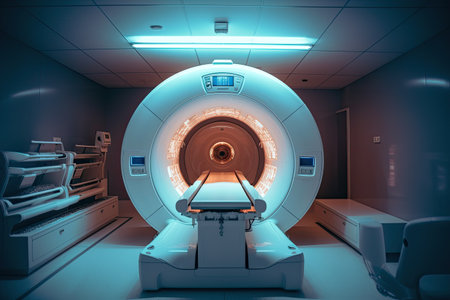 CT Scan, Medical CT or MRI Scan with a patient in the modern hospital laboratory. Generative aiの素材