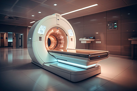 CT Scan, Medical CT or MRI Scan with a patient in the modern hospital laboratory. Generative aiの素材
