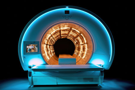 CT Scan, Medical CT or MRI Scan with a patient in the modern hospital laboratory. Generative aiの素材