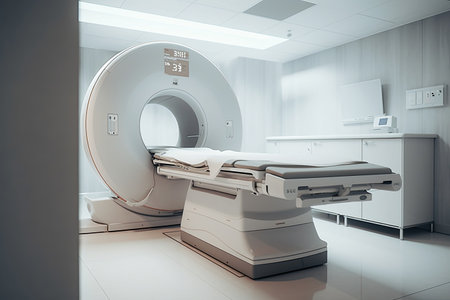 CT Scan, Medical CT or MRI Scan with a patient in the modern hospital laboratory. Generative aiの素材
