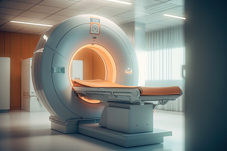 CT Scan, Medical CT or MRI Scan with a patient in the modern hospital laboratory. Generative aiの素材