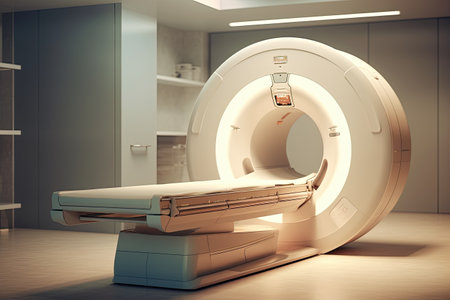 CT Scan, Medical CT or MRI Scan with a patient in the modern hospital laboratory. Generative aiの素材