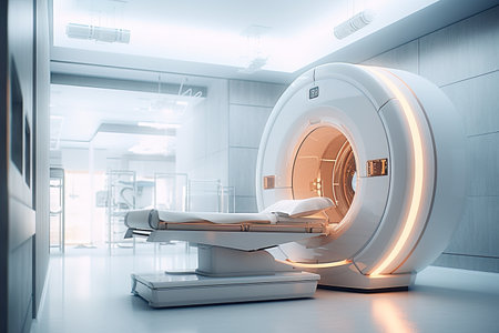 CT Scan, Medical CT or MRI Scan with a patient in the modern hospital laboratory. Generative aiの素材