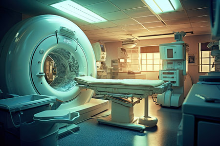 CT Scan, Medical CT or MRI Scan with a patient in the modern hospital laboratory. Generative aiの素材