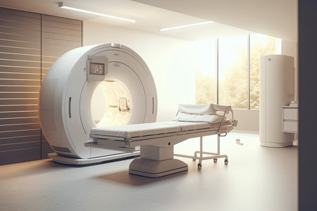 CT Scan, Medical CT or MRI Scan with a patient in the modern hospital laboratory. Generative aiの素材
