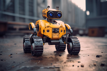 Ai, military robot patrol. Generative Aiの素材