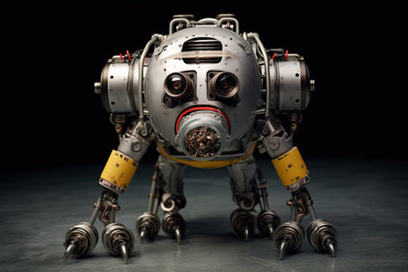 Bomb Exploration Robot. Generative Aiの素材