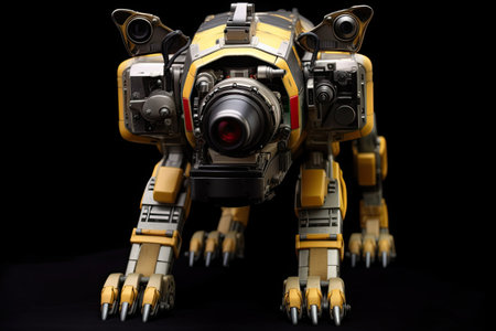 Bomb Exploration Robot Dog. Generative Aiの素材
