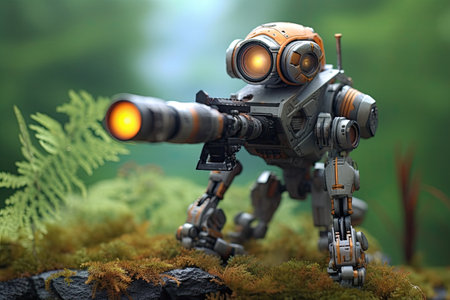 Hunting robot. Generative Aiの素材