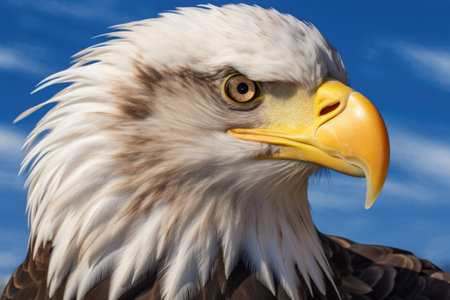 American bald Eagle with blue sky. Eagle. Generative Aiの素材