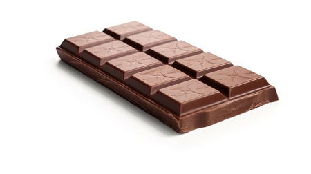 Chocolate bar isolated on white background. Generative Aiの素材