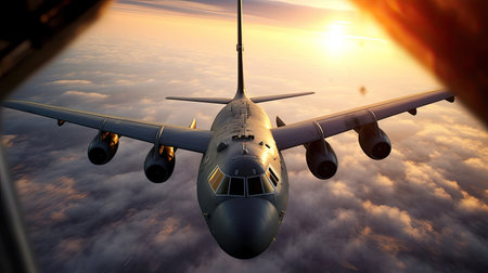 Refueling an airplane. Generative Aiの素材