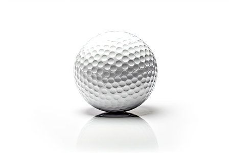 Golf ball isolated on white background. Generative Aiの素材