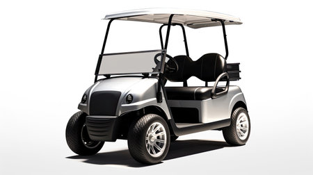 A Golf car, Golf car on isolated on white background. Generative Aiの素材