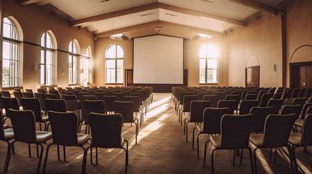 The conferences, event , training education. Business workplace management. Meeting Room Conference. Generative Aiの素材