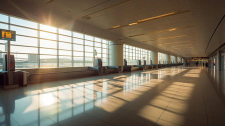 Airport terminal, modern airport terminal. Generative Aiの素材