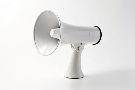 A megaphone isolated on white background. Generative Aiの素材