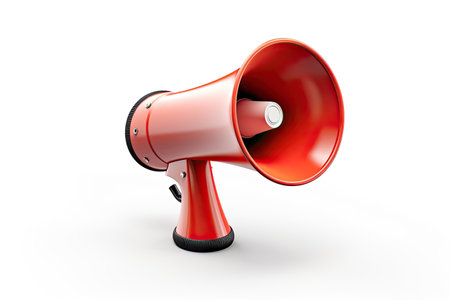 A megaphone isolated on white background. Generative Aiの素材