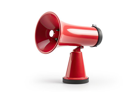 A megaphone isolated on white background. Generative Aiの素材