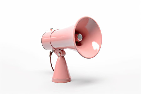 A megaphone isolated on white background. Generative Aiの素材