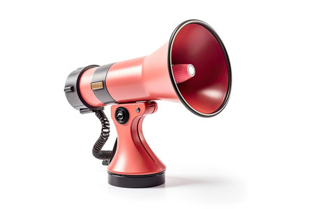 A megaphone isolated on white background. Generative Aiの素材