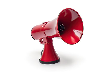 A megaphone isolated on white background. Generative Aiの素材