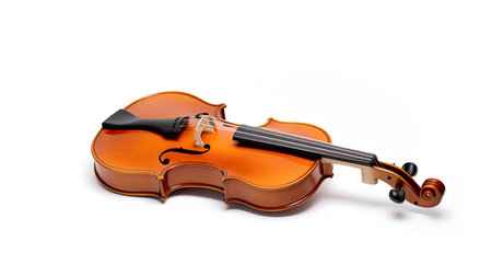 Violin isolated on white background. Generative Aiの素材