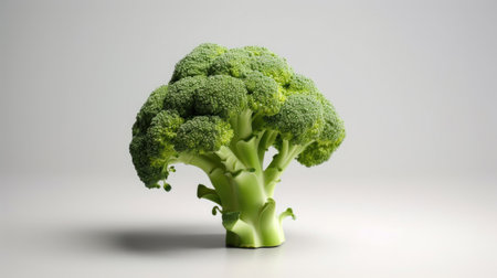 Broccoli isolated on white background. Generative Aiの素材