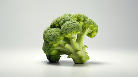 Broccoli isolated on white background. Generative Aiの素材