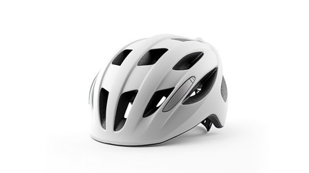 a white bicycle helmet isolated on white background. safety helmet. Generative Aiの素材