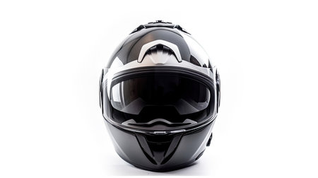 Motorcycle helmet over isolate on white background. Generative Aiの素材