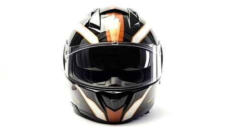 Motorcycle helmet over isolate on white background. Generative Aiの素材