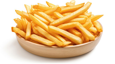 French fries isolated on white background. Generative Aiの素材