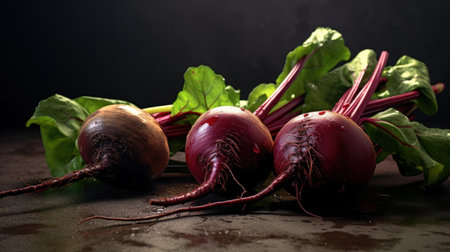 Fresh beetroot vegetables.の素材